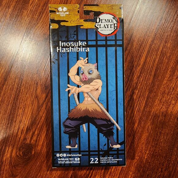 McFarlane Toys Demon Slayer Figure 7" Inosuke Hashibira Platinum Edition - Picture 2 of 2